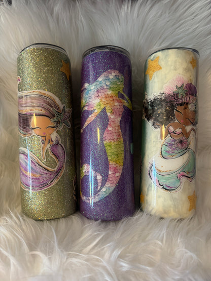 RTS Mermaid Glitter Tumbler