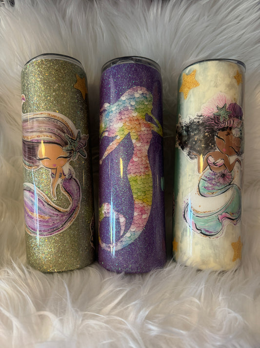 RTS Mermaid Glitter Tumbler