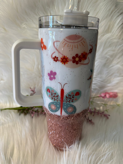 40 ounce Handle Hippie Inspired Tumbler