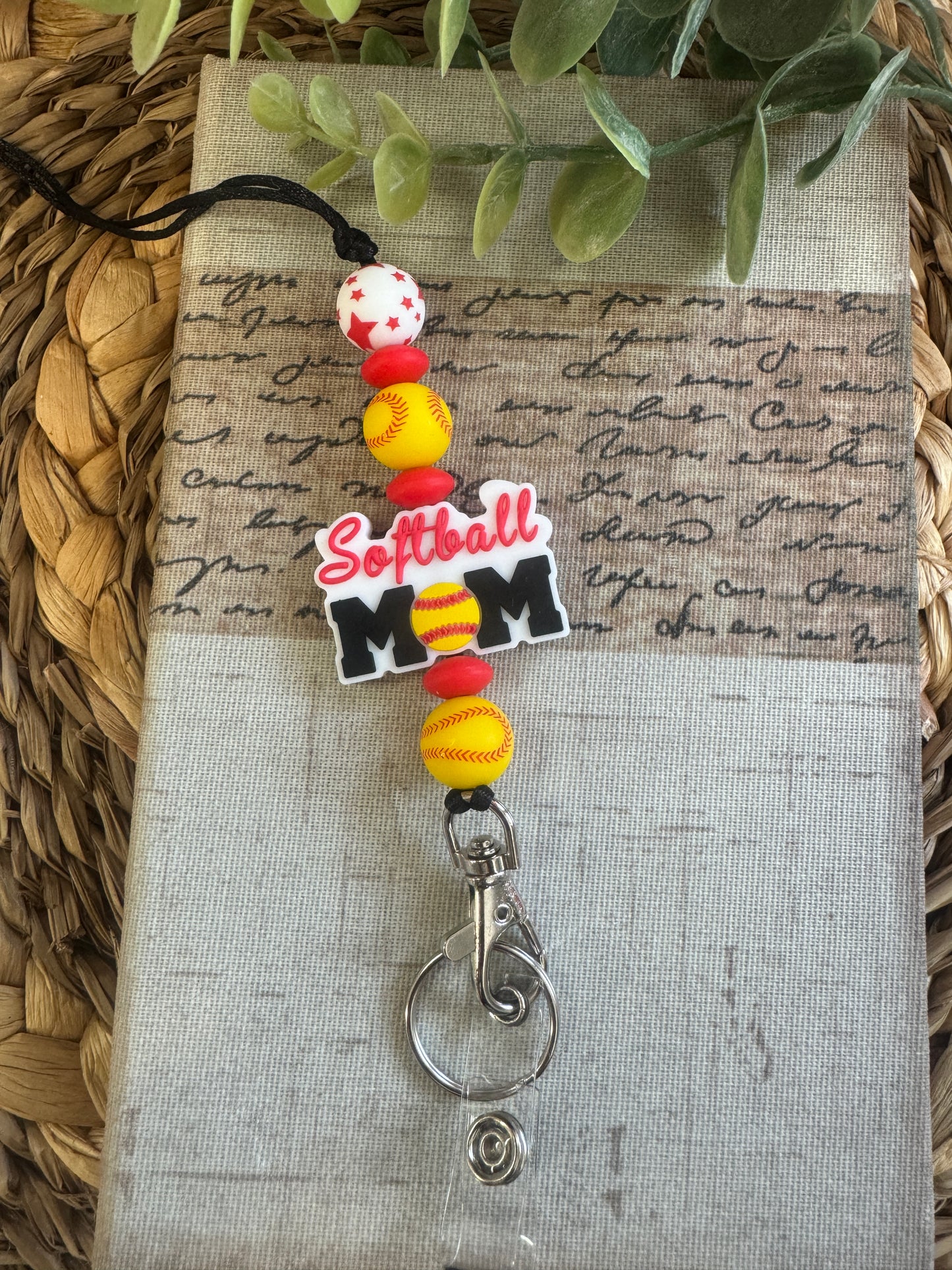 Softball Mom Lanyard