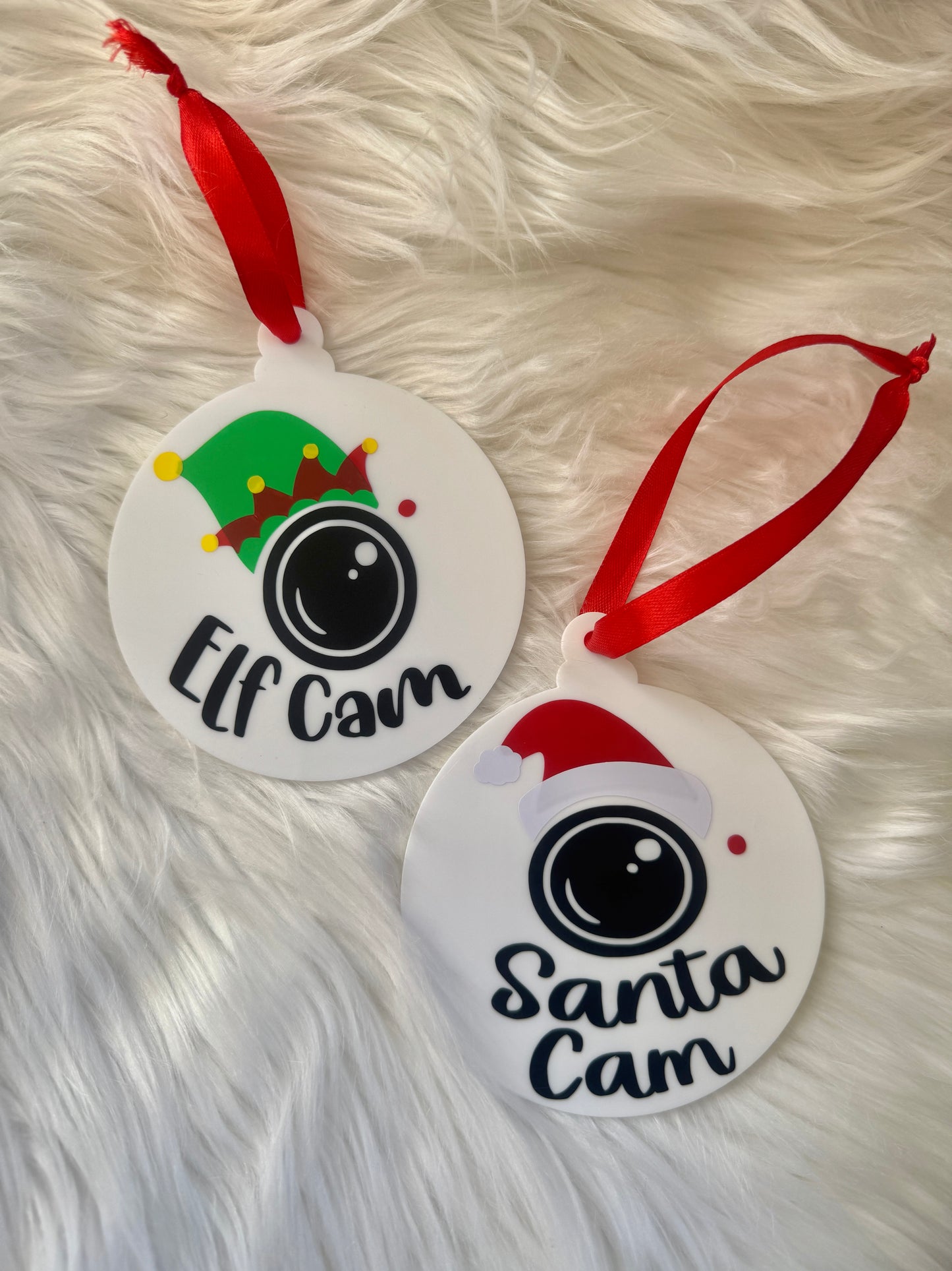 Santa & Elf Cam Ornaments