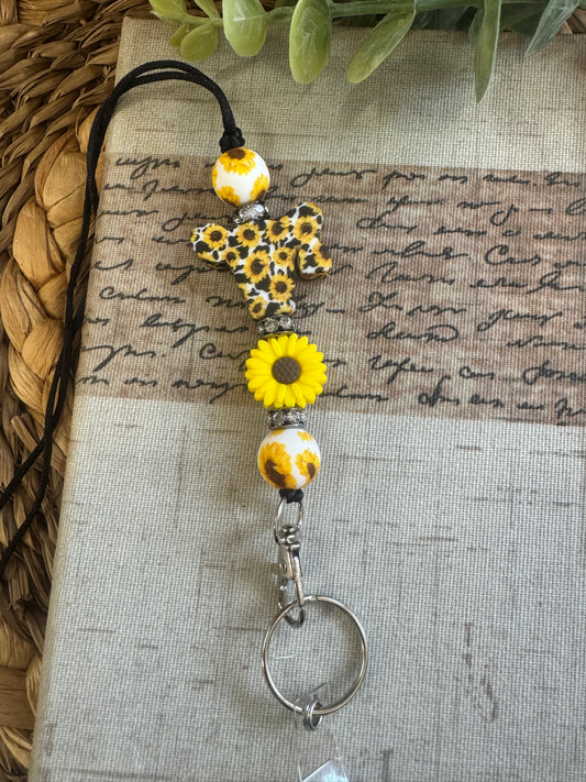 Sunflower Cow Lanyard