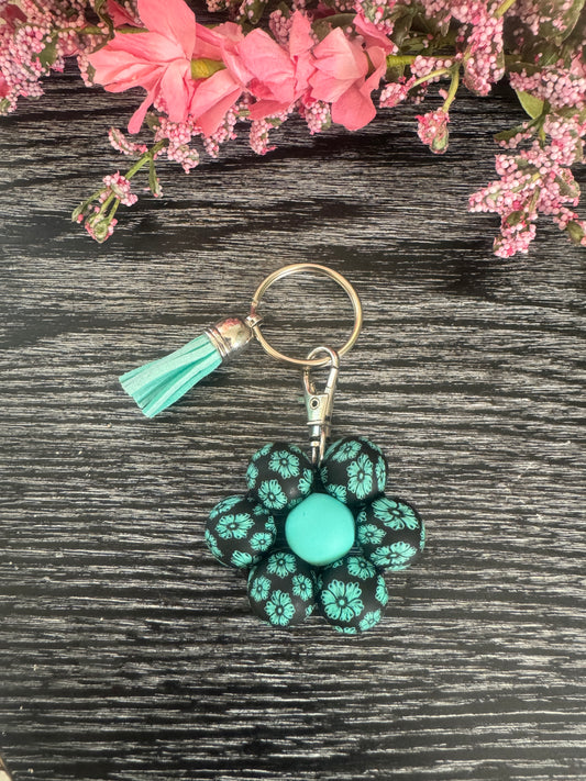 Beaded Flower Keychain