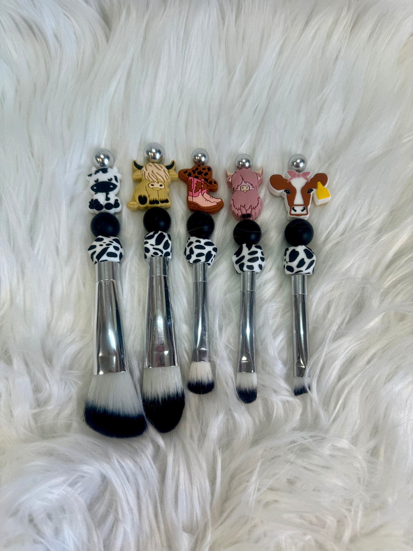 Beaded Makeup Brush Set