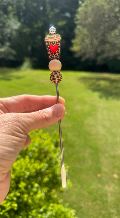 Coffee Beaded Stir Sticks