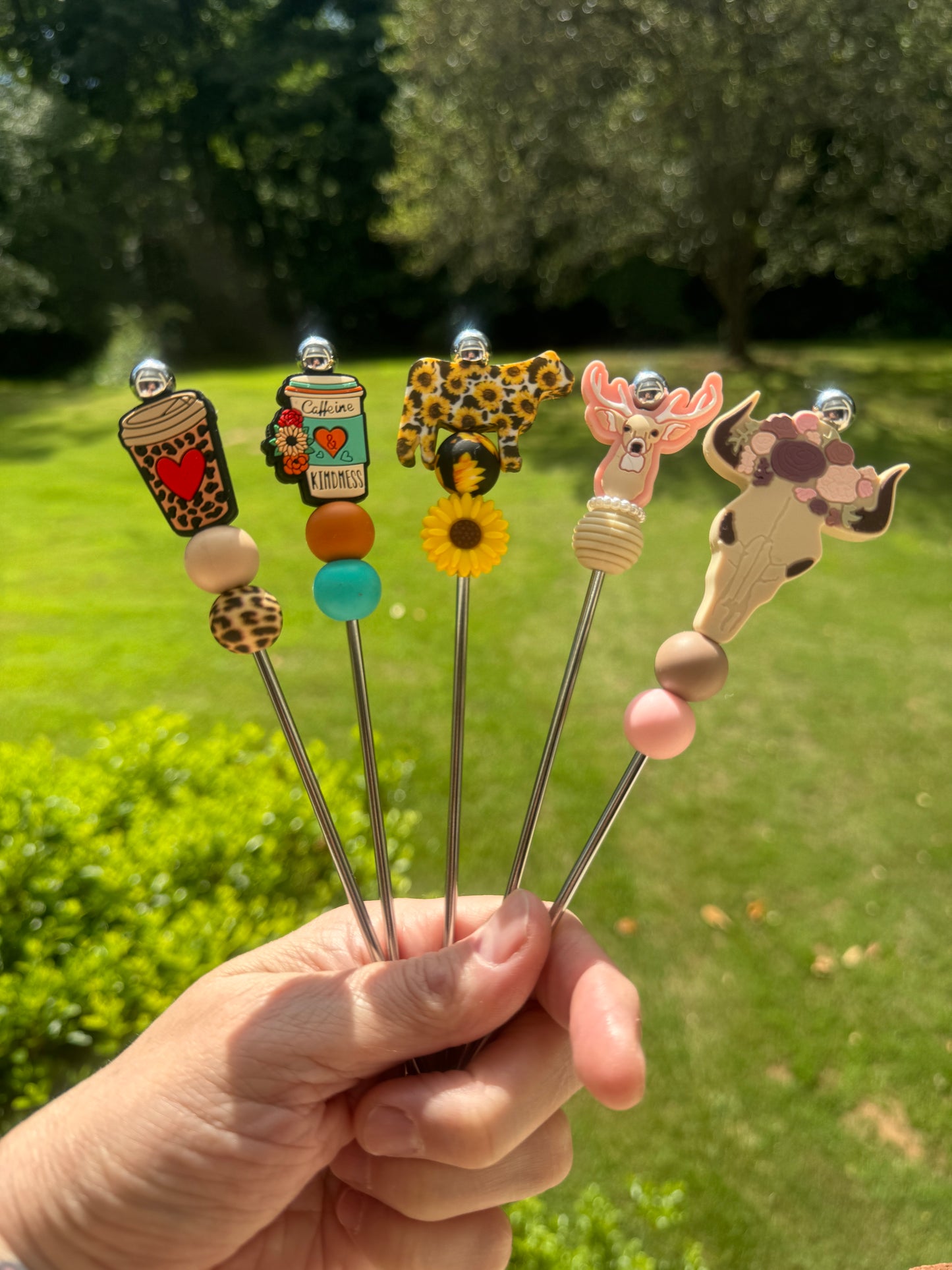 Coffee Beaded Stir Sticks