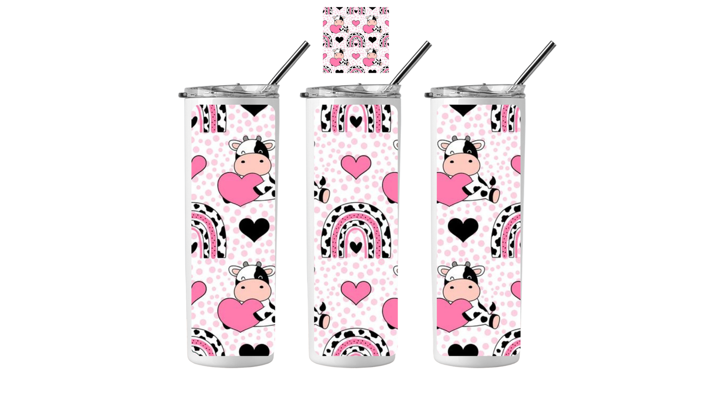 Cow Rainbow Tumbler