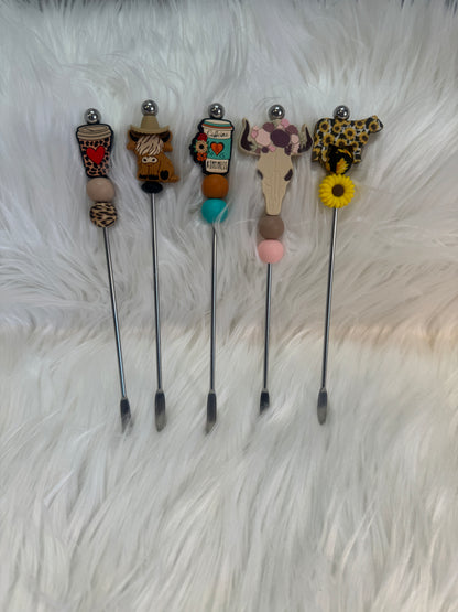 Coffee Beaded Stir Sticks