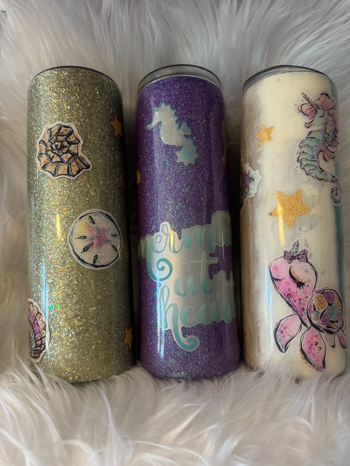 RTS Mermaid Glitter Tumbler