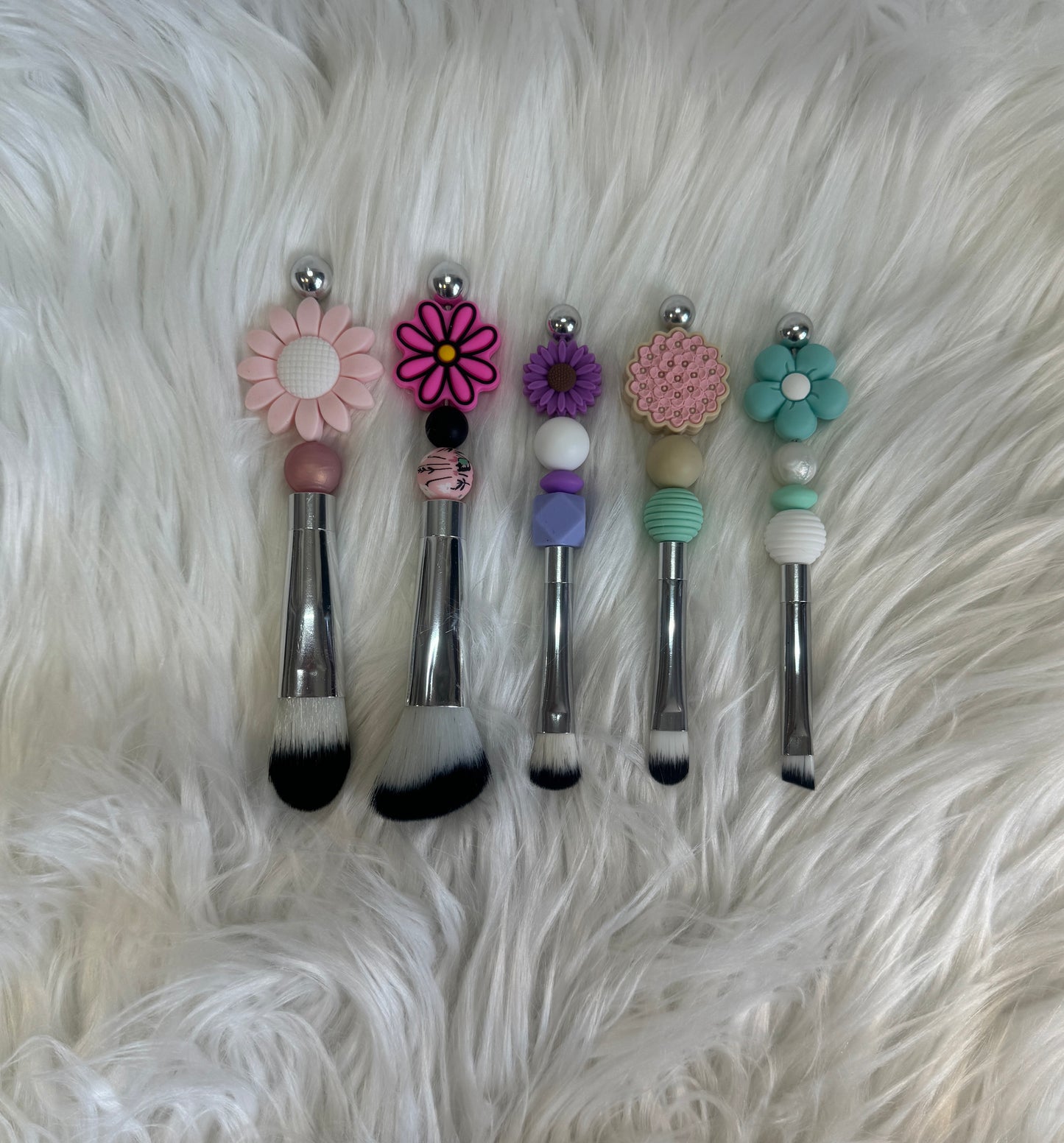 Beaded Makeup Brush Set