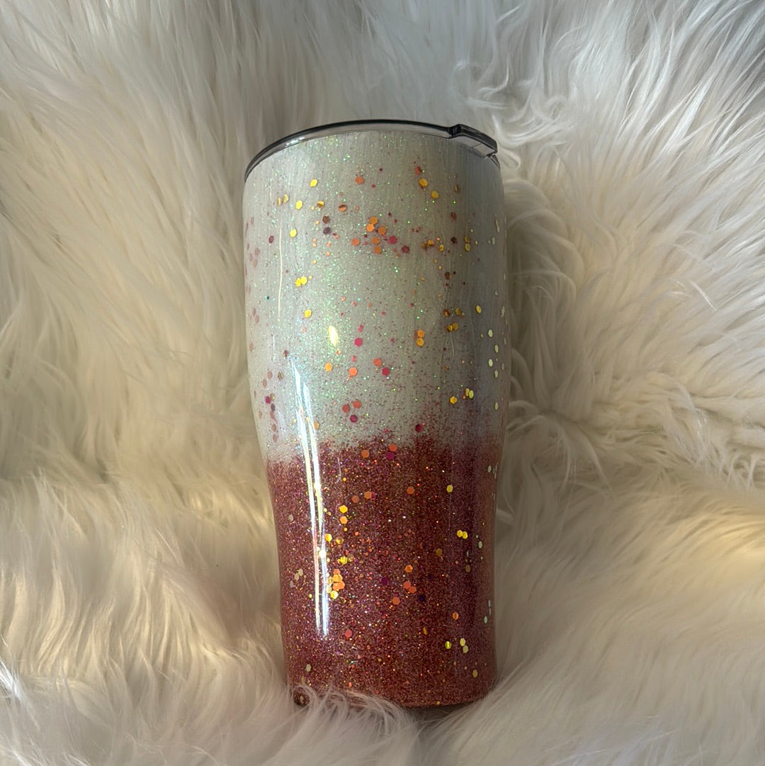 RTS Mama Leopard Rainbow Glitter Tumbler