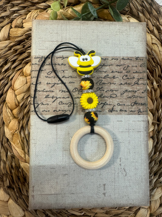 Wood Bee Car Charm Freshener