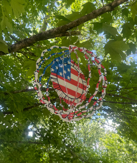 American Flag or Custom Wind Spinner