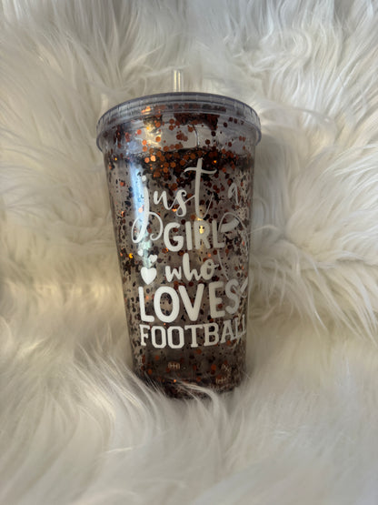 RTS Football 16oz Snow Globe Tumbler