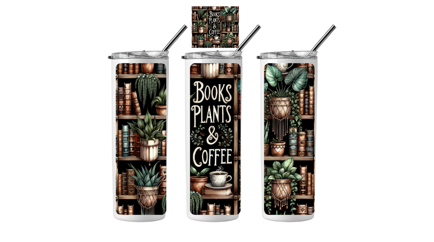 Books Plants & Coffee Tumbler