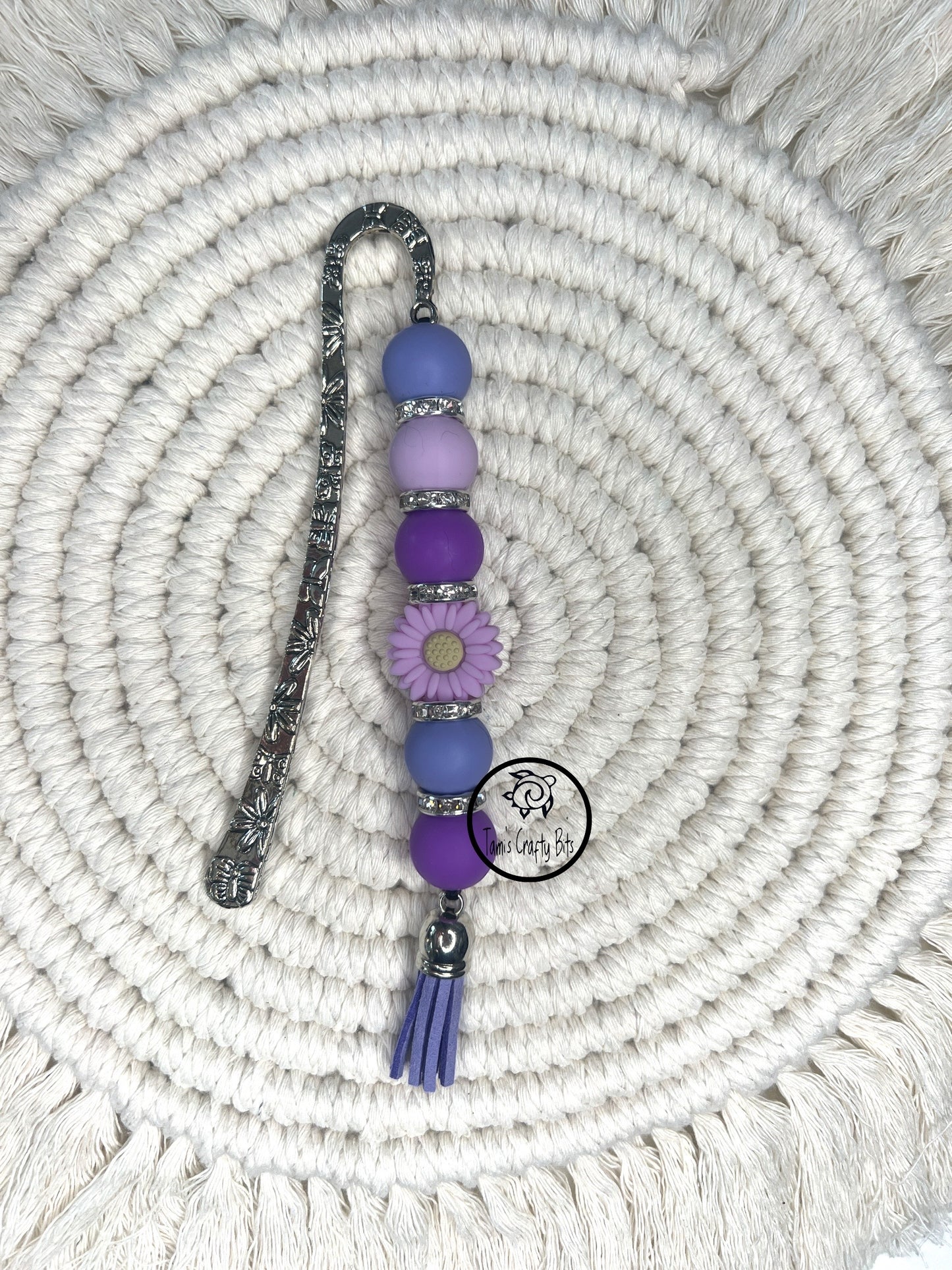 Purple Flower Bookmark Charms