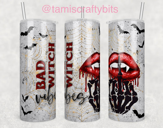 Bad Witch Vibes Skull Tumbler