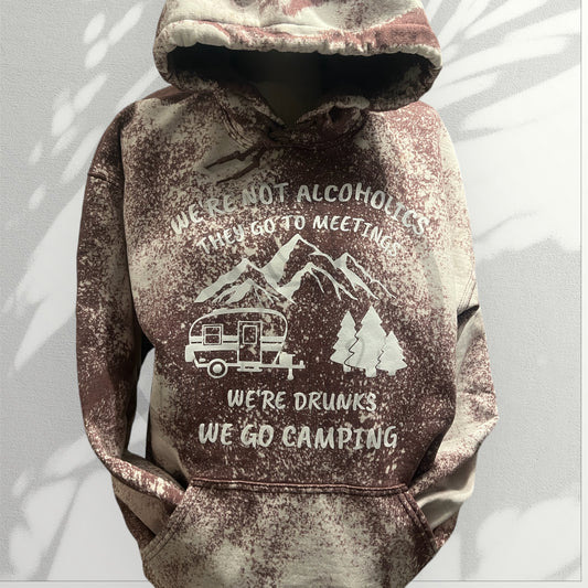 We’re Not Alcoholics We Go Camping Hoodie