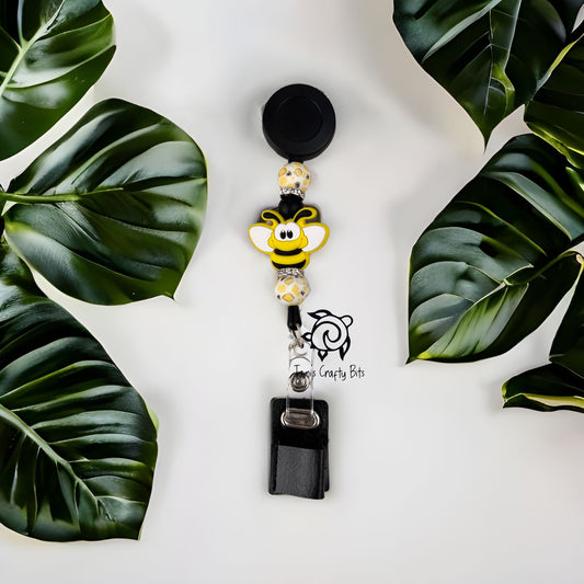 Bumble Bee Badge Reel and Pen Holder