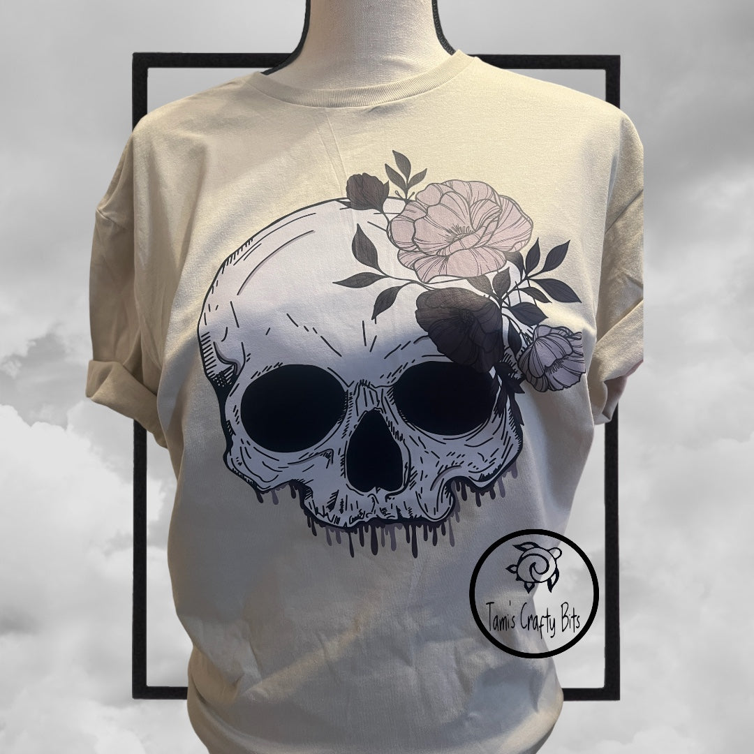 Skull & Flowers Tee Shirt