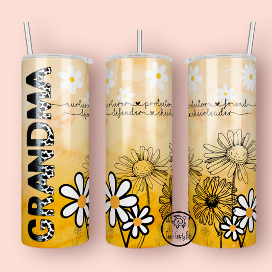 Grandma Daisy Flowers Tumbler